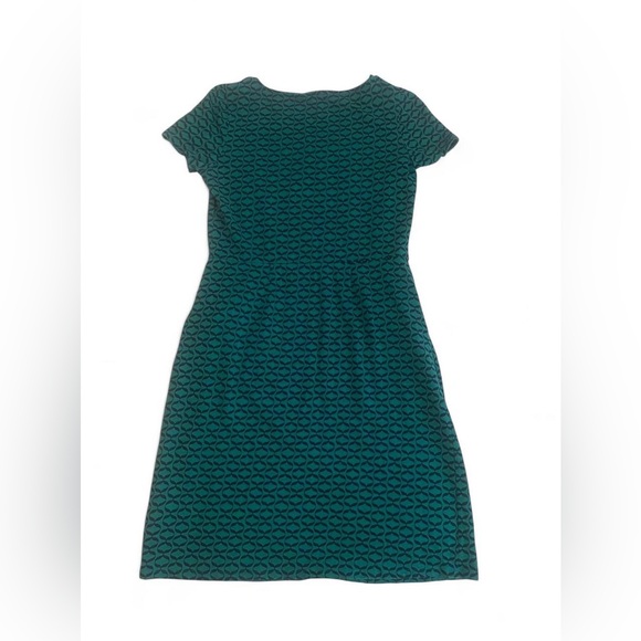 Boden Geometric Phoebe Jersey Pockets Green Blue Fit Flare Retro Mod US 8R - Picture 4 of 13